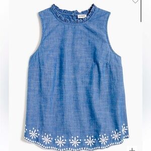 WOMENS J. CREW REIMAGINED HIGHNECK SWING NECK SLEEVELESS BLOUSE SIZE MEDIUM
